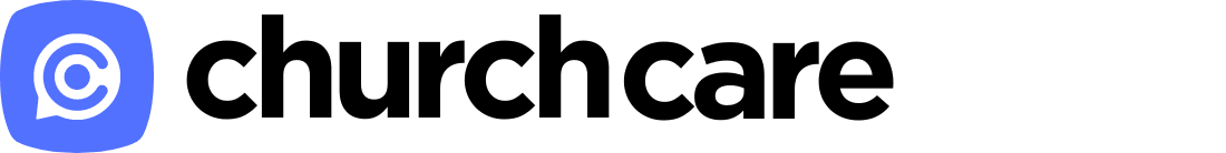 The primary logo for Church Care, Church website design, tech support and church operations